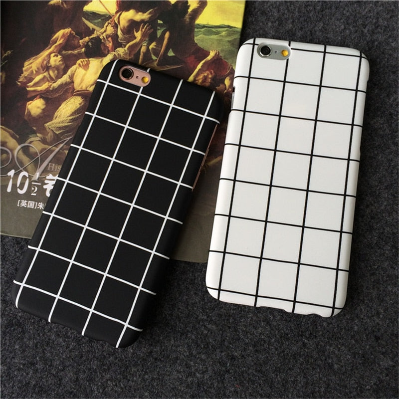 Black and White Grid for iphone 7 / 7+ / 6 / 6+ /  5 / 5S