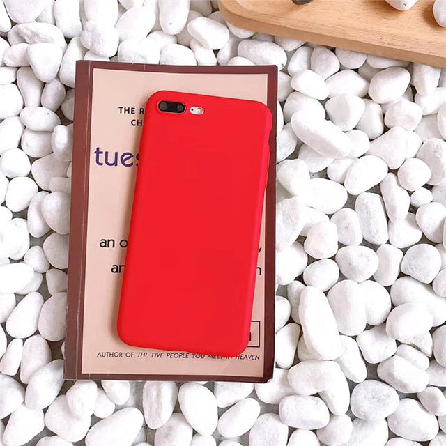 Solid color  Phone Case for Iphone X / XS / XR / XS MAX / 6+ / 6s + / 7+ / 8+