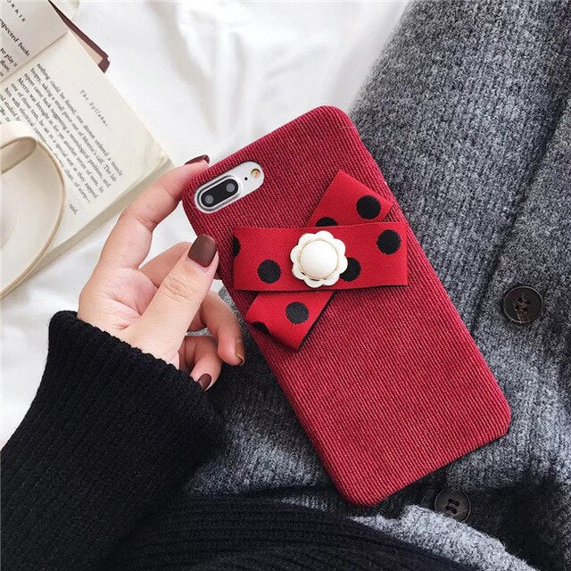 Winter Fluffy Phone Case For iphone X / XS / XR / XS MAX / 6+ / 6s + / 7 / 7+ / 8+ / 8+