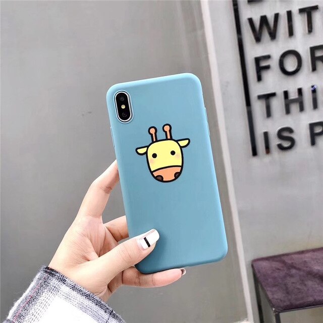 Cute Elephant / Fawn Matte  Phone Cases for iphone X / XR / XS / XS Max /6 / 6+ / 6s / 6s+ / 7 / 7+ / 8 / 8+