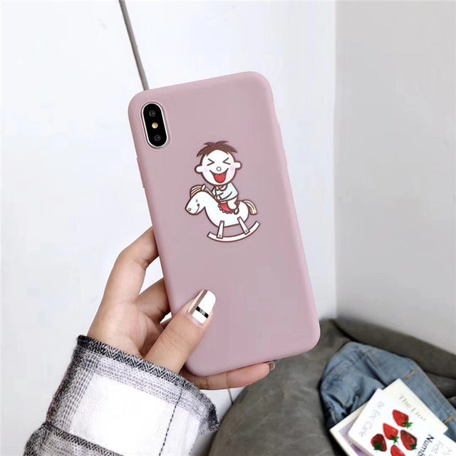 Cute Elephant / Fawn Matte  Phone Cases for iphone X / XR / XS / XS Max /6 / 6+ / 6s / 6s+ / 7 / 7+ / 8 / 8+