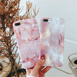 Marble Frosted Case For iPhone X / 6+ / 6s + / 7+ / 8+