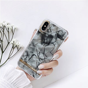 Classic Gold  Marble Case For iPhone 6+ / 6s + / 7+ / 8+ / X