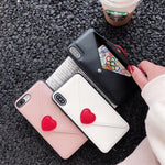 3D Love Card Soft Leather Case for iPhone 6+ / 6s + / 7+ / 8+ / X / XR / XS Max