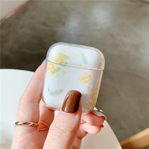 Flowers Transparent Earphone Case for AirPods