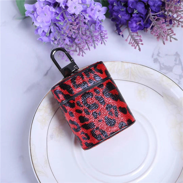 Luxury Leopard Genuine Leather Case for Airpods