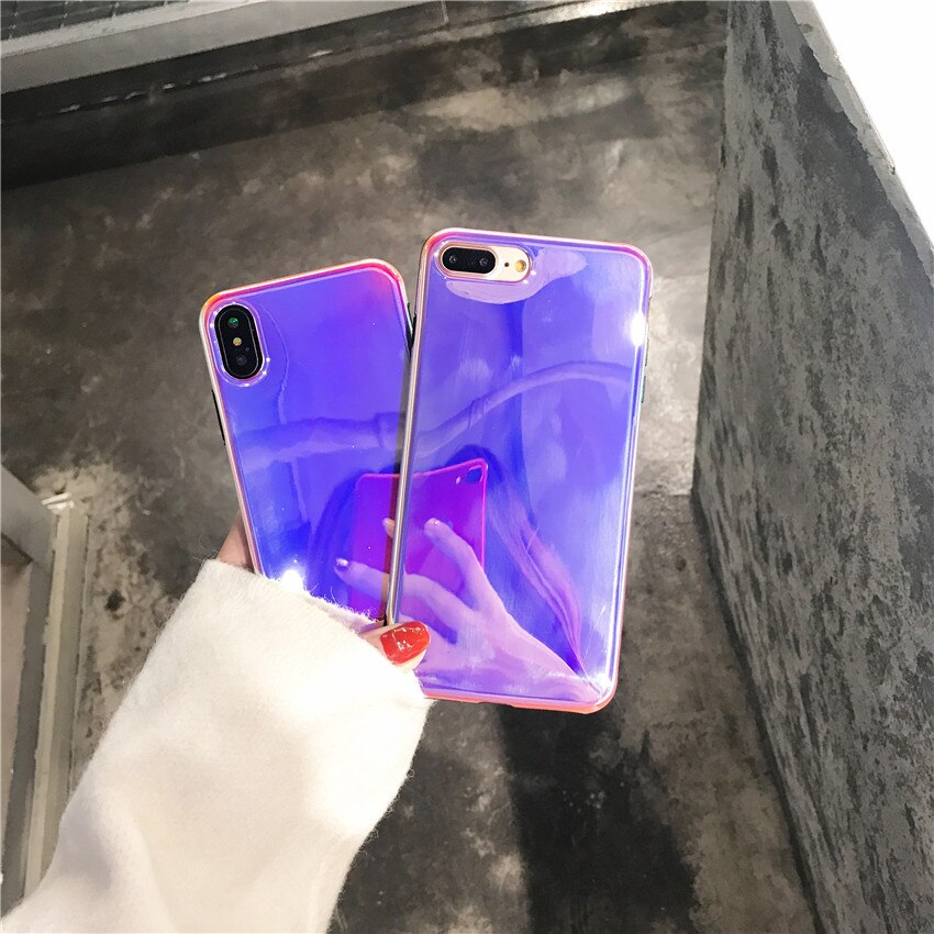 Laser Blu-ray Phone Case For iPhone 6+ / 6s + / 7+ / 8+