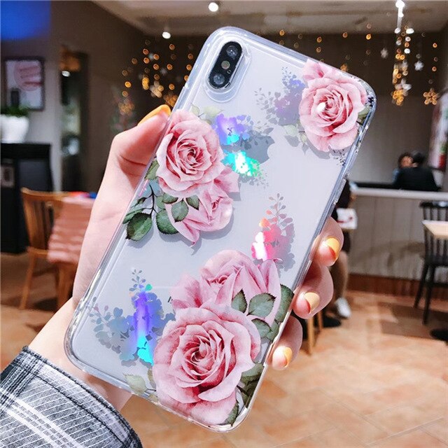 Rose Flower Case For iPhone X / XS MAXC / XR 6+ / 6s + / 7+ / 8+