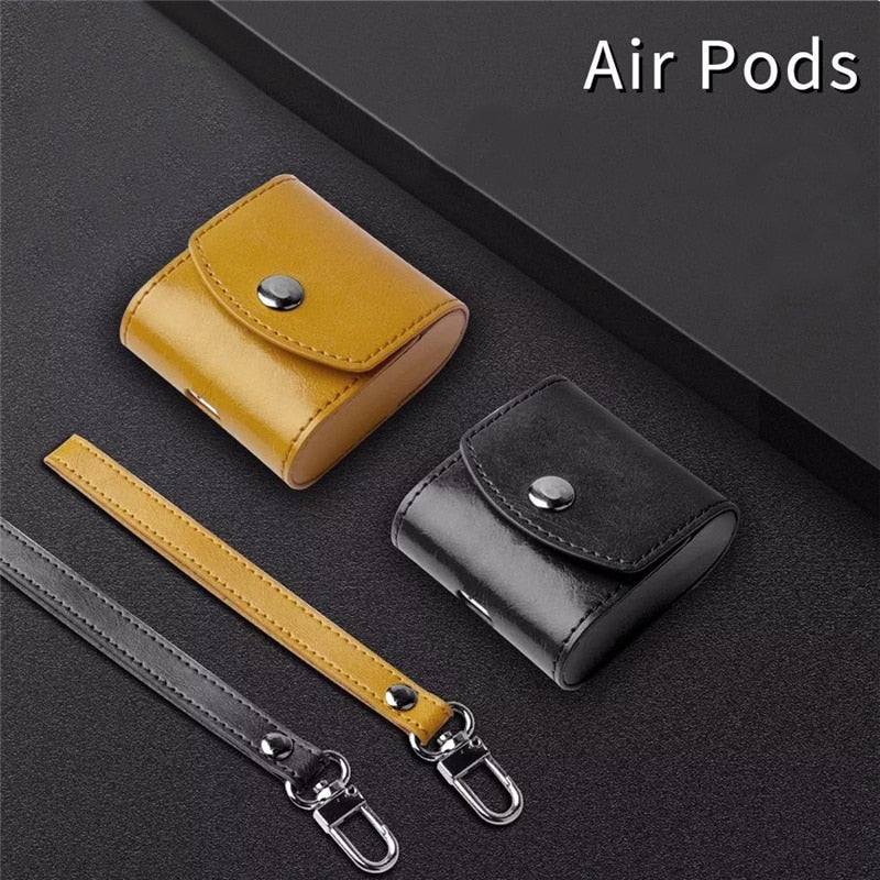 Leather Earphone Cases With Chain For Airpods