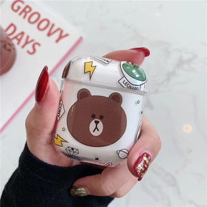 Cartoon Bear Airpods Case