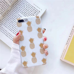 Gold Pineapple phone case for iphone X / XS / XR / Xs MAX / 6s / 6+ / 7+/ 8+